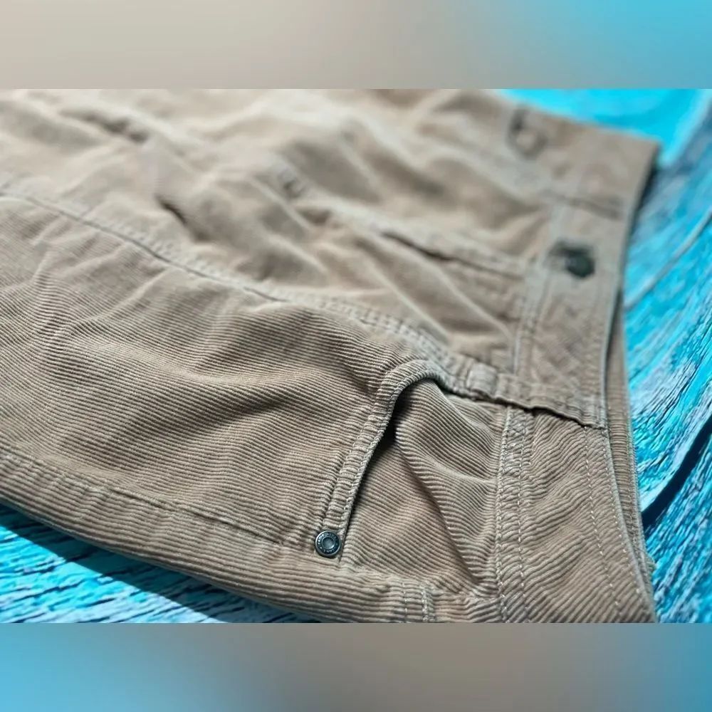 🔥❤️🔥Faded Glory Tan Corduroy Skirt Above Knee 3 Pocket Belt Loops Size 4 EPC